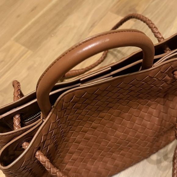 Quince Italian Leather Handwoven Satchel - Picture 5 of 6